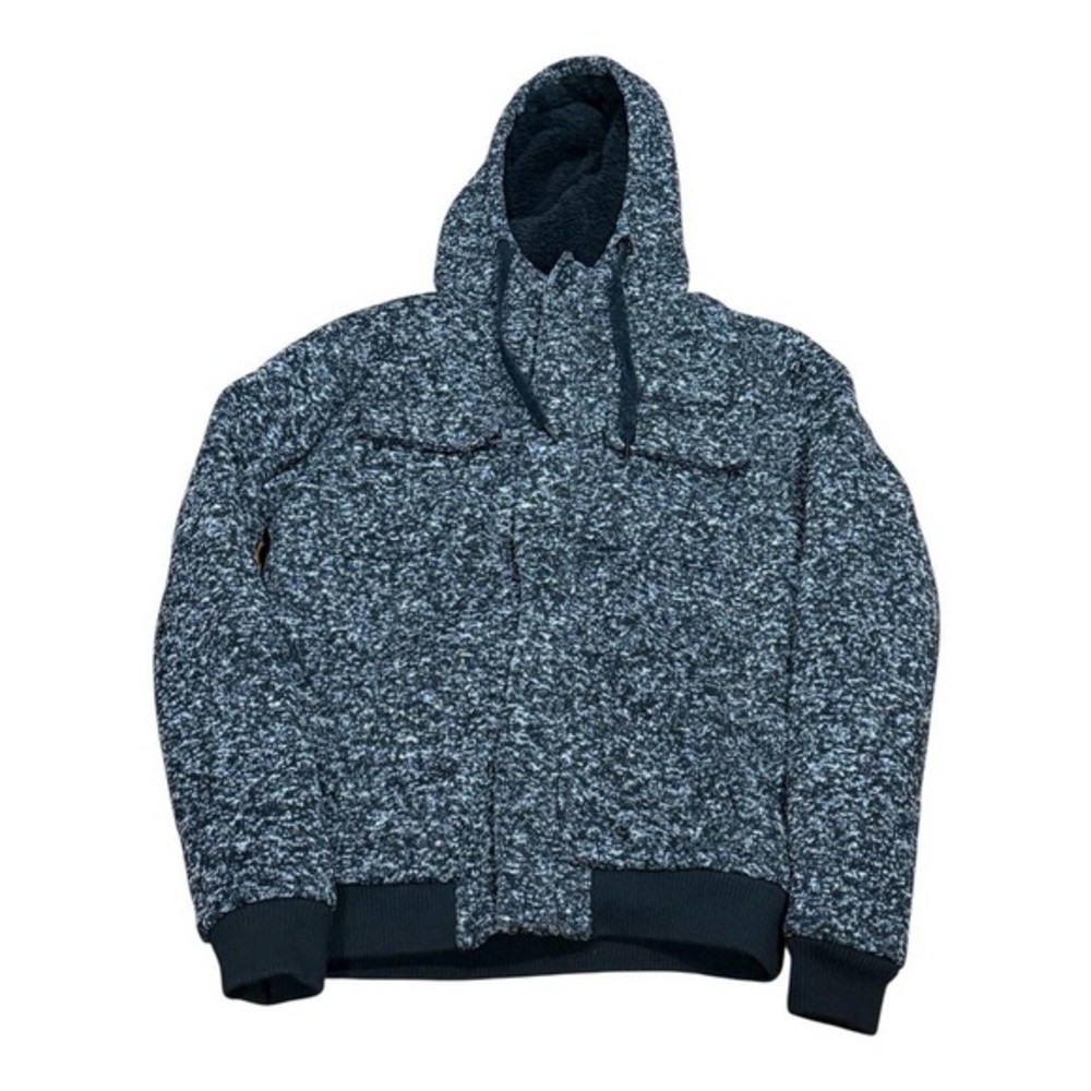 Caban Fever Jacket Mens Small Sherpa Fleece Lined Hooded Full Zip Warm Coat